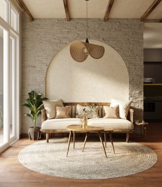 Maxlight Koshi - hanglamp - 60 x 32 x 120 cm - zwart en lichtbruin