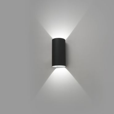 Faro Bruc - wandverlichting - 12 x 10,8 x 24 cm - 7W LED incl. - IP54 - donkergrijs