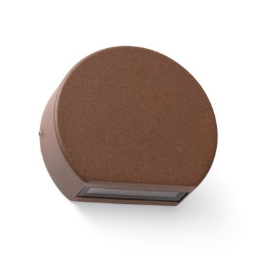 Faro Pill - wandverlichting - 10 x 3 x 8,5 cm - 4W LED incl. - IP54 - roestbruin