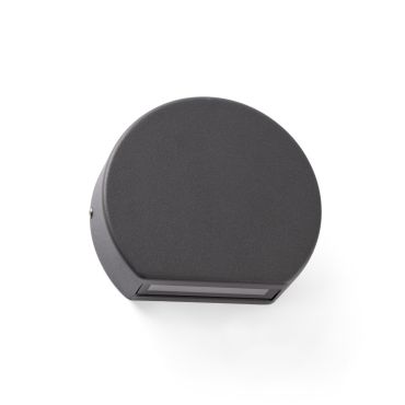 Faro Pill - wandverlichting - 10 x 3 x 8,5 cm - 4W LED incl. - IP54 - donkergrijs