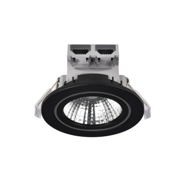 Nordlux Alec 1-Kit - inbouwspot - Ø 95 mm, Ø 80 mm inbouwmaat - 3 stappen dimmer - 6,1W LED incl. - IP44 - zwart