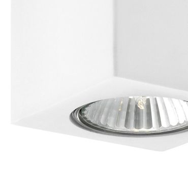Nova Luce Nevio - plafondspot - 11 x 7 cm - wit gips