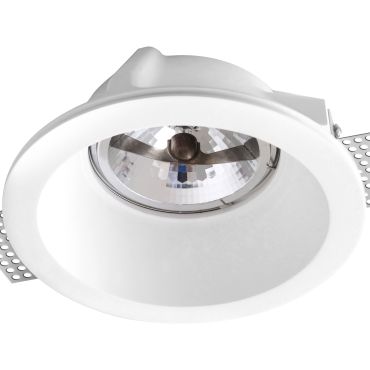 Nova Luce Vitale - inbouwspot - Ø 200 mm, Ø 205 mm inbouwmaat - wit gips