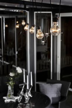 Konstsmide - decoratieve lichtsnoer met dimfunctie - starterset - 9,15 meter lengte plus 10,85 meter snoer - 10 LED-lampen incl. - 3,4W - IP44 - zwart