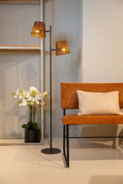ETH Daan - vloerlamp - Ø 24,5 x 155 cm - bruin