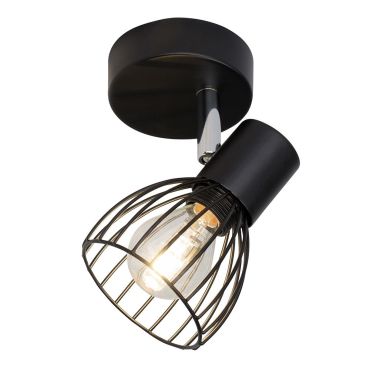 SHOWROOMMODEL - Brilliant Blacky 1 - opbouwspot - 11,5 x 8,5 x 14 cm - zwart