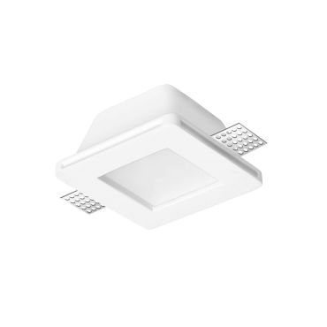 Nova Luce Tobia - inbouwspot - 120 x 120 mm, 125 x 125 mm inbouwmaat - wit gips