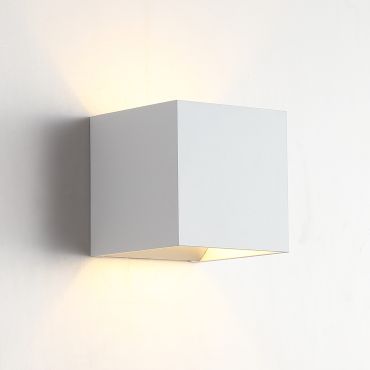 Searchlight Square - wandlamp - 9,7 x 9,7 x 9,7 cm - wit
