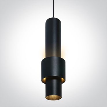 ONE Light magnetisch railsysteem MINI, MIDI &amp; MAXI - hanglamp - Ø 6 x 30 cm - DALI - 7W dimbare LED incl. - zwart