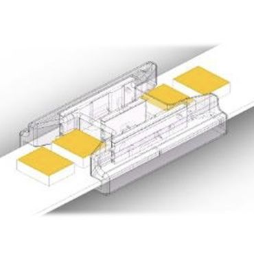 Lichtkoning - connector - 1,16 x 0,53 cm - voor enkelkleurige 10mm SMD LED strip