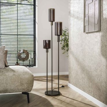 Vico Sepiora - vloerlamp - Ø 33 x 165 cm - sienna bruin