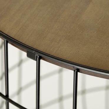 SHOWROOMMODEL - Brilliant Priam - vloerlamp / tafeltje - Ø 50 x 48 cm - hout