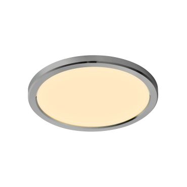 Nordlux Oja - badkamer plafondverlichting - Ø 30 x 2,5 cm - 3 stappen Moodmaker SceneSelect functie (3000K-4000K) - 14,5W LED incl. - IP54 - chroom