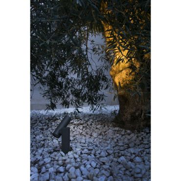 Faro Spy-1 - opbouwspot 1L - Ø 4 x 14,5 cm - 6W LED incl. - IP65 - donkergrijs