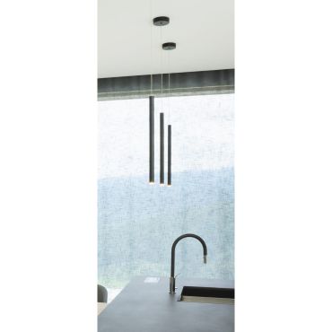 Maxlight Organic - hanglamp - Ø 2,5 x 190 cm - 1W LED incl. - zwart
