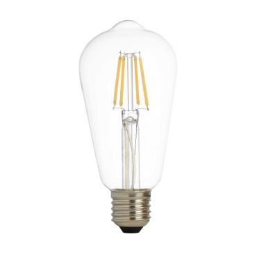 Searchlight LED Lamp - Ø 6 x 13 cm - E27 - 6W dimbaar (set van 5) - 2700K - transparant