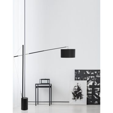 Nova Luce Traccia - staanlamp - 165 cm - zwart