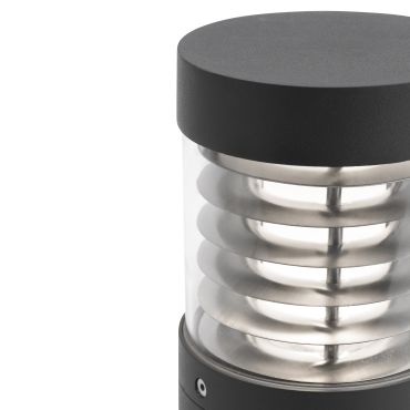 Faro Giza - tuinpaal - Ø 12 x 26,5 cm - 15W LED incl. - IP54 - donkergrijs