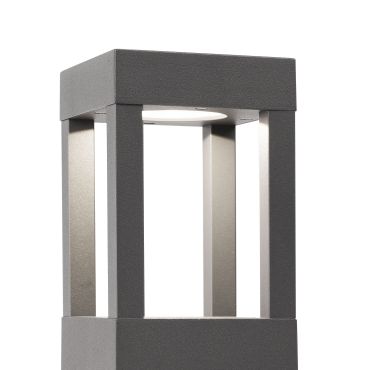 Faro Agra - tuinpaal - 10,8 x 10,8 x 20 cm - 9W LED incl. - IP55 - donkergrijs