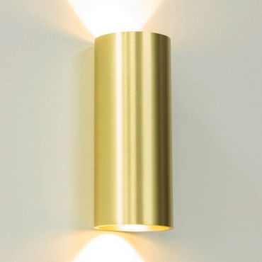 Artdelight Brody - wandlamp - Ø 7,2 x 18 cm - 2 x 4W LED incl. - IP54 -  geborsteld goud