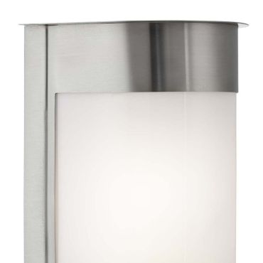 Searchlight Dores - buiten wandverlichting - 12 x 24 cm - IP44 - roestvrij staal