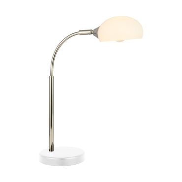 Searchlight Astro - tafellamp - 15 x 49 cm - zwart, chroom en opaal