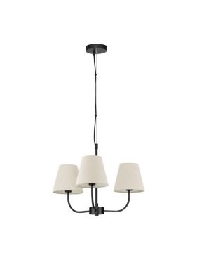 Nova Luce Moist - hanglamp - Ø 52 x 98 cm - zwart en beige