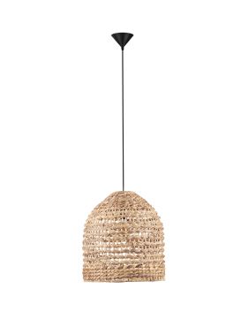 Nova Luce Bola - hanglamp - Ø 42,5 x 200 cm - natuurlijk en zwart
