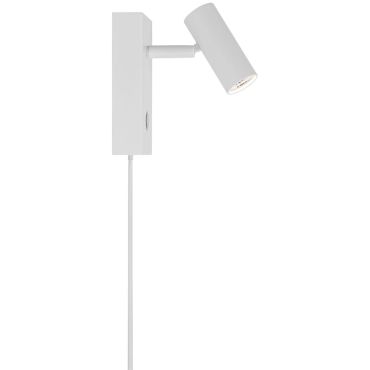 Nordlux Omari - opbouw wandlamp met schakelaar - 7 x 12 x 12 cm - 3 stappen dimmer - 3,2W LED incl. - wit