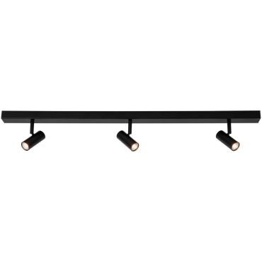 Nordlux Omari - opbouwspots 3L - 12 x 78 cm - 3 stappen dimmer - 3x 3,2W LED incl. - zwart