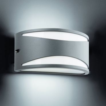 Faro Bonn - wandverlichting - 25 x 13,5 x 12 cm - IP44 - donkergrijs