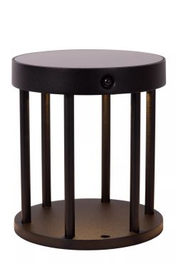 Lucide Jackson - tafellamp met dag- nachtsensor op zonne-energie - Ø 16 x 18 cm - 2W dimbare LED incl. - IP54 - zwart