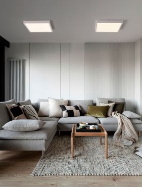Nova Luce Itos - plafondlamp - 40 x 40 x 4,5 cm - 32W LED incl. - zandwit