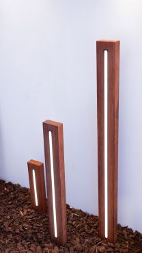 Lichtkoning Padoek Line L - tuinpaal - 4 x 8,8 x 105 cm + 45 cm voet - 9W dimbare LED incl. - IP65 - padoek