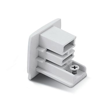 ONE Light Square Track Accessories - eindkapje- 3-fase railsysteem - wit