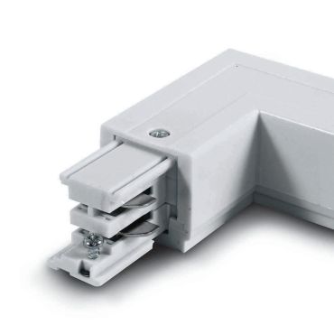 ONE Light Square Track Accessories - rechte hoek - rechts - 3-fase railsysteem - 16A - wit