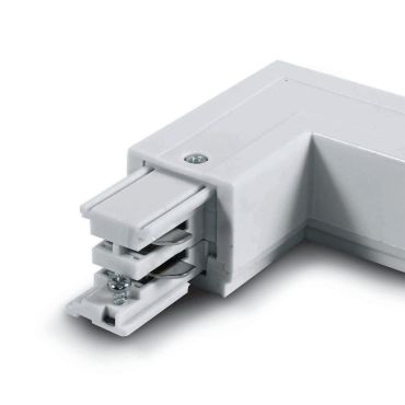 ONE Light Square Track Accessories - rechte hoek - links - 3-fase railsysteem - 16A - wit