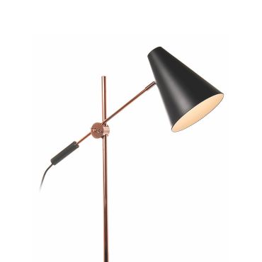 Artdelight Obscur - tafellamp - 22 x 69 cm - zwart en chroom