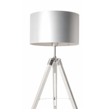 Artdelight Jewel - tafellamp - Ø 35 x 67 cm - wit en chroom