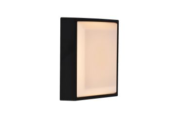Nordlux Oliver - plafond/wandverlichting - incl. 2 covers - 17,5 x 17,5 x 7 cm - 9W LED incl. - IP54 - zwart