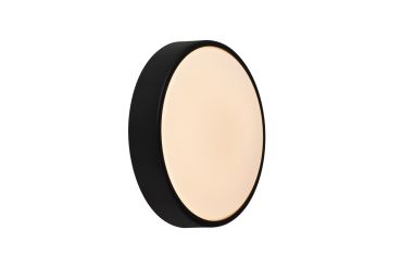 Nordlux Oliver - plafond/wandlamp  - incl. 2 covers -  Ø 19,5 x 6 cm - 9W LED incl. - IP54 - zwart