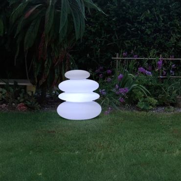 New Garden Balans - oplaadbare vloerlamp - RGB+W - 36 x 59 x 65 cm - 1W dimbare LED incl. - IP54 - wit