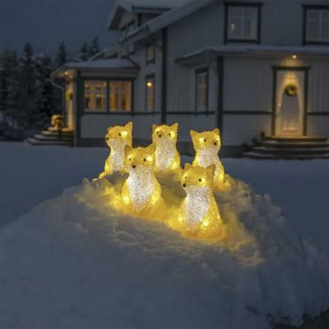 Konstsmide kerstverlichting - vossen - 9,5 x 9 x 12 cm - IP44 - transparant