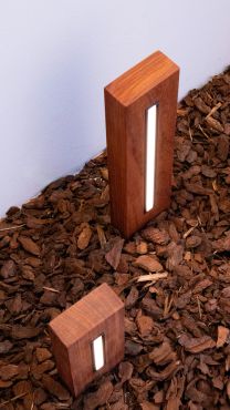 Lichtkoning Padoek Line S - tuinpaal - 4 x 8,8 x 35 cm + 15 cm voet - 2,4W dimbare LED incl.  - IP65 - padoek