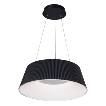VK Lighting Aelia - hanglamp - Ø 46 x 120 cm - 30W dimbare LED incl. - zwart