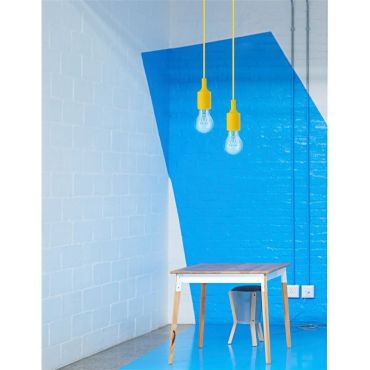 Nova Luce Swing - hanglamp - Ø 4,5 x 100 cm - geel