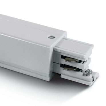 ONE Light Square Track Accessories - startvoeding links - 3-fase railsysteem - 16A - wit
