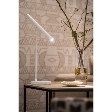 Artdelight Harper - tafellamp met bewegingsmelder - 14 x 14 x 52,5 cm - 6W dimbare LED incl. - wit