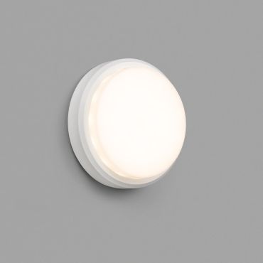 Faro Tom - wandverlichting - Ø 19 x 6 cm - 7W LED incl. - IP65 - mat wit