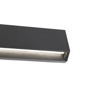 Faro Must - wandverlichting - 21,7 x 3,5 x 8 cm - 4W LED incl. - IP65 - donkergrijs